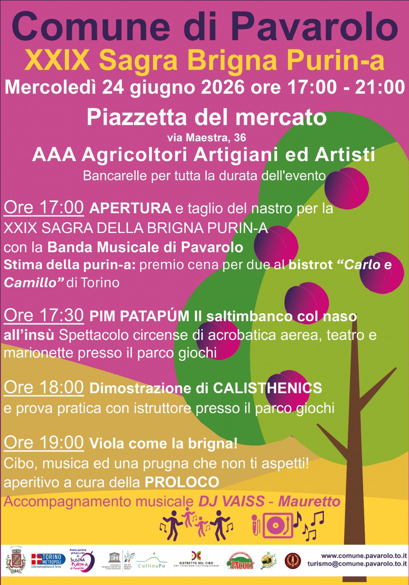 locandina con programma fiera