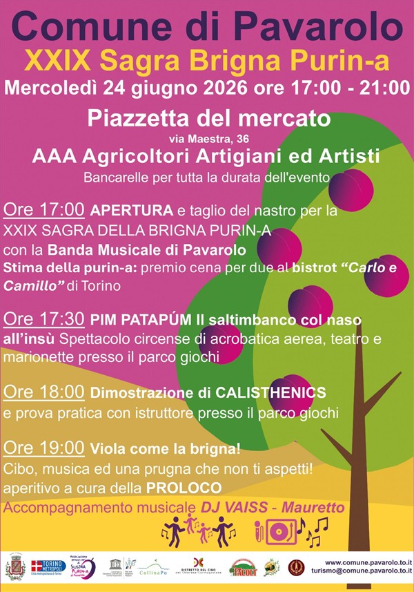 locandina con programma fiera